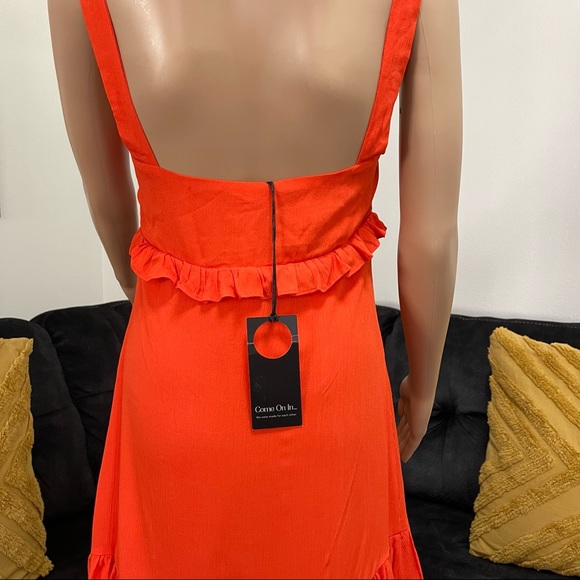 Privacy Please Lucille Maxi Dress in Blood Orange - Picture 10 of 13